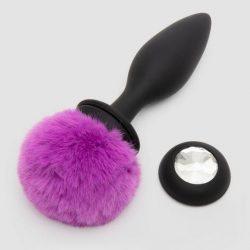 Happy Rabbit Large Rechargeable Vibrating Bunny Tail Butt Plug 5 Inch