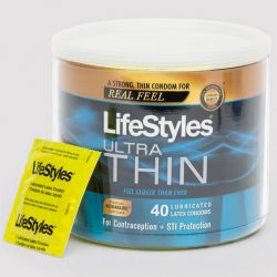 LifeStyles Ultra-Thin Lubricated Condoms (40 Count)